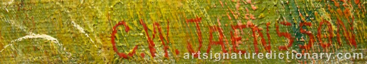 Signature by Carl Wilhelm JAENSSON