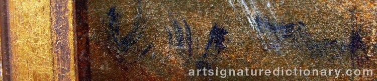 Authentic signature by Sylvain VIGNY on artwork
