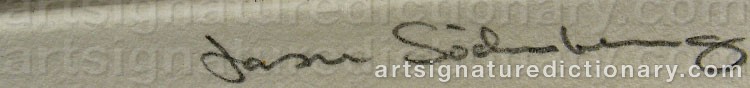 Authentic signature by Lasse SÖDERBERG on artwork