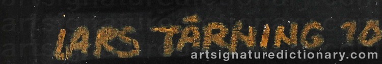 Authentic signature by Lars TÄRNING on Painting/Watercolour artwork