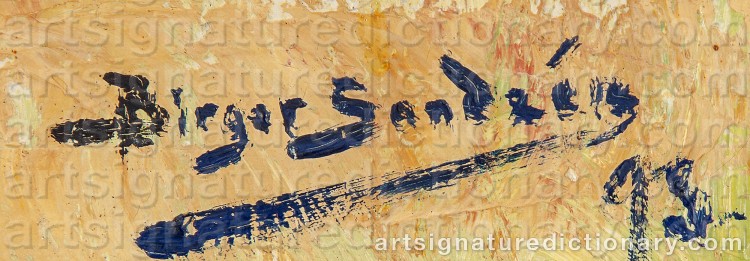 Authentic signature by Birger SANDZÉN on Painting/Watercolour artwork