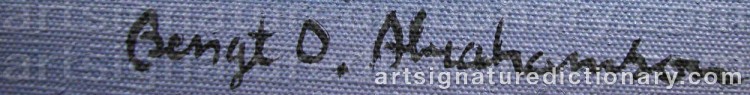 Signature by Bengt Olov ‘Bengt O.’ ABRAHAMSSON