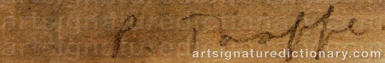 Authentic signature by Philip TAAFEE on artwork