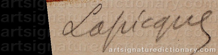 Authentic signature by Charles LAPICQUE on  artwork