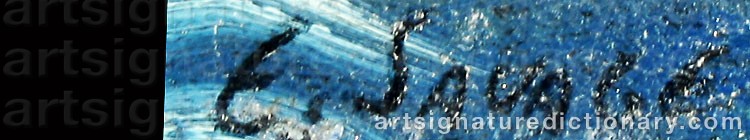 Authentic signature by Eugene Francis SAVAGE on  artwork