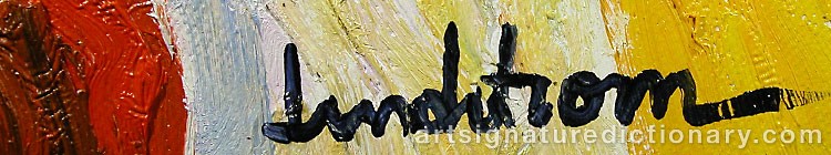 Close-up details showing Bengt LINDSTRÖM signature forgery characteristics