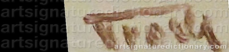 Authentic signature by Ernst TROCH on  artwork