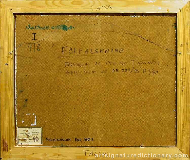 Close-up details showing Esaias THORÉN signature forgery characteristics