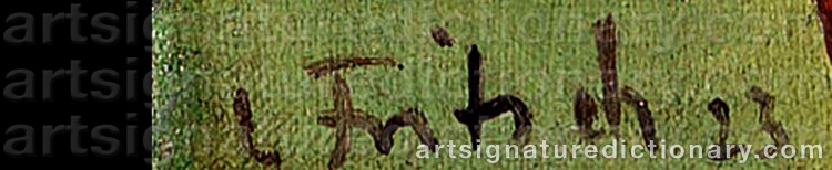 Authentic signature by Ernst FRITSCH on  artwork