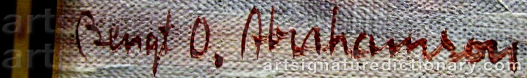 Signature by Bengt Olov ‘Bengt O.’ ABRAHAMSSON