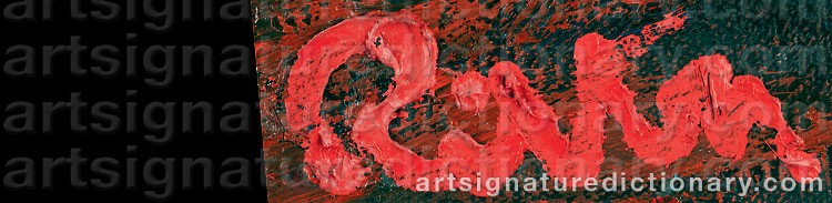 Authentic signature by Ralph RILTON on  artwork