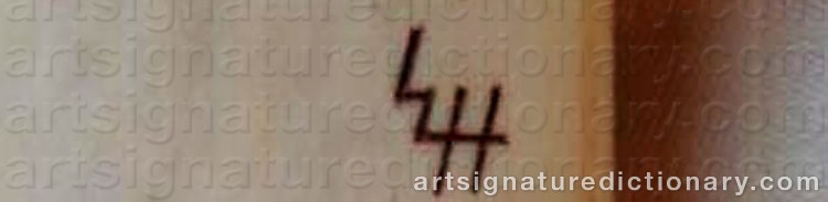 Authentic signature by Erik HEDMAN on artwork