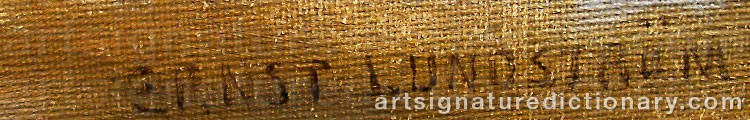 Signature by Ernst LUNDSTRÖM