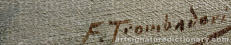 Authentic signature by Francesco TROMBADORI on  artwork