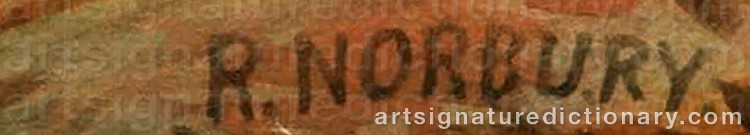 Authentic signature by Richard NORBURY on Painting/Watercolour artwork
