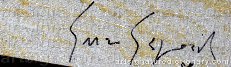 Authentic signature by Enzo ESPOSITO on  artwork