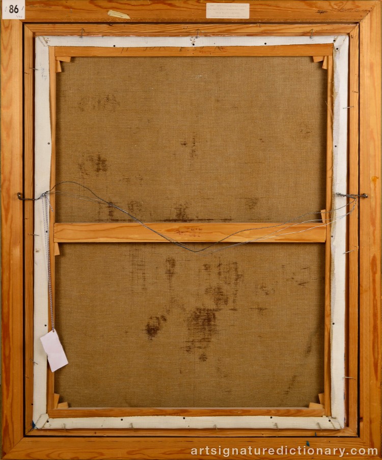 Close-up details showing Albin AMELIN signature forgery characteristics