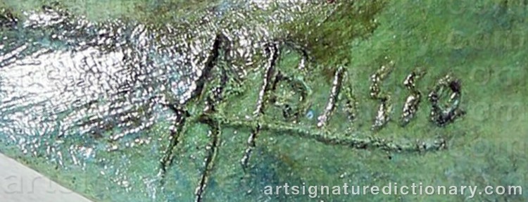 Authentic signature by Angelo BASSO on Sculpture artwork