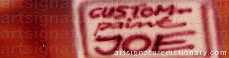 Authentic signature by Joe BROCKERHOFF on  artwork