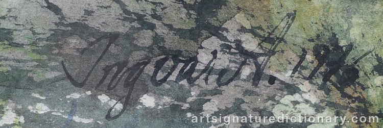 Authentic signature by Ingvar ANDERSSON on artwork