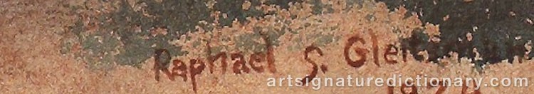 Authentic signature by Raphael GLEITSMANN on artwork