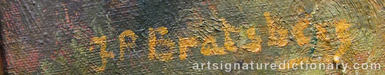 Authentic signature by Jan Petter BRATSBERG on artwork