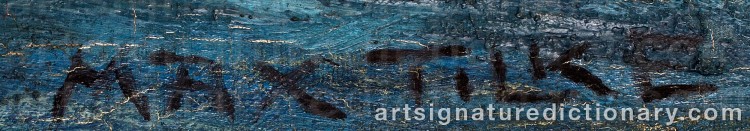 Authentic signature by Max TILKE on Painting/Watercolour artwork