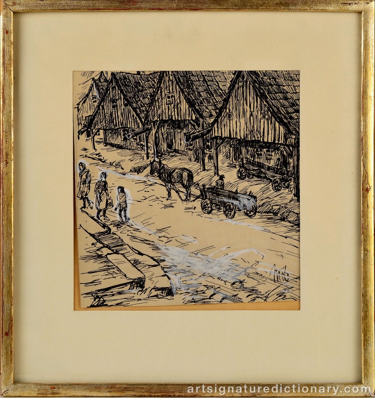 Close-up details showing Max LIEBERMANN signature forgery characteristics