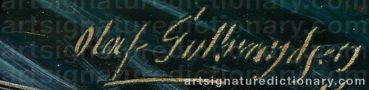 Signature by Olaf GULBRANDSEN