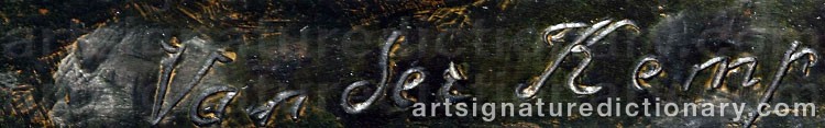 Authentic signature by John Mayne Van Der KEMP on  artwork