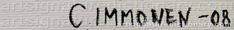 Authentic signature by Christian IMMONEN on  artwork
