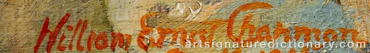 Authentic signature by William Ernest CHAPMAN on  artwork