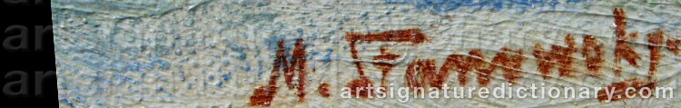 Authentic signature by Mikael STANOWSKY on Painting/Watercolour artwork