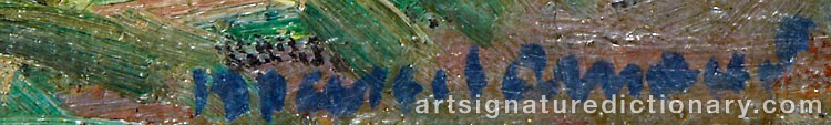 Authentic signature by Marcel ARNAUD on artwork