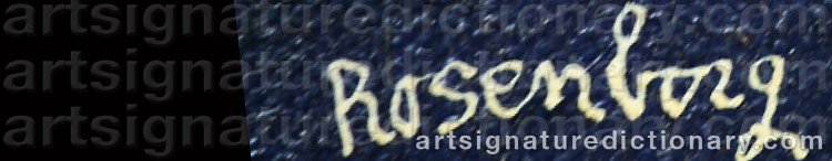 Authentic signature by Ralph ROSENBORG on artwork