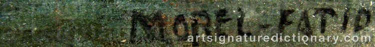 Authentic signature by Antoine Léon MOREL-FATIO on artwork