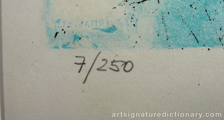 Close-up details showing Salvador DALI signature forgery characteristics