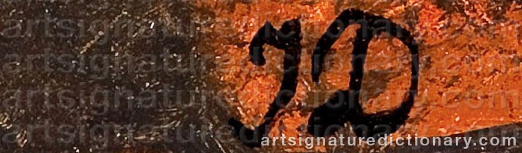 Authentic signature by Josef DOBROWSKY on artwork