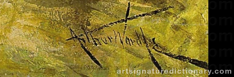 Authentic signature by Arthur WARDLE on Painting/Watercolour artwork