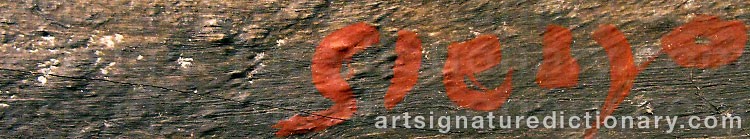 Authentic signature by Kaj SIESJÖ on artwork