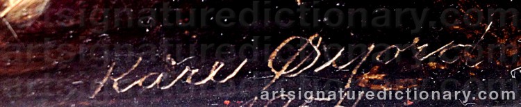 Authentic signature by Kåre ØIJORD on  artwork