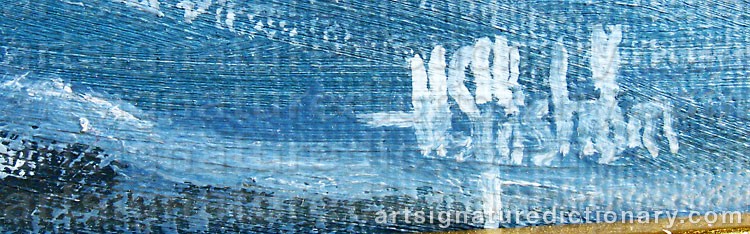 Authentic signature by Håkan SJÖSTRÖM on artwork
