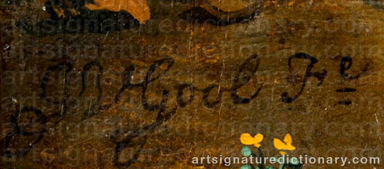 Authentic signature by Jan Van GOOL on Painting/Watercolour artwork