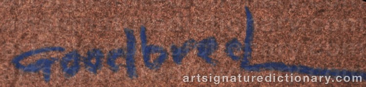 Authentic signature by Ray Edward GOODBRED on Painting/Watercolour artwork