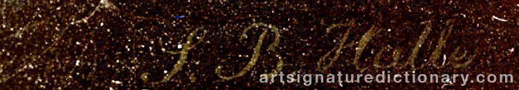 Authentic signature by Samuel Baruch HALLE on  artwork