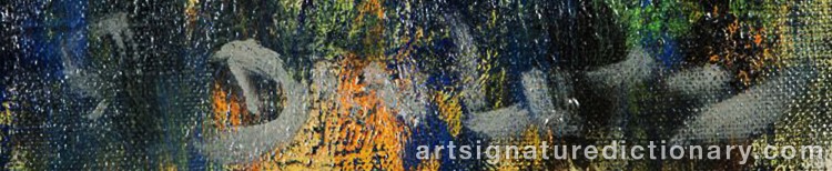 Authentic signature by Daniel Stookey ‘Dan’ LUTZ on Painting/Watercolour artwork