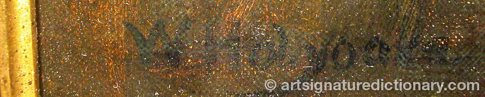 Authentic signature by William HOLYOAKE on  artwork