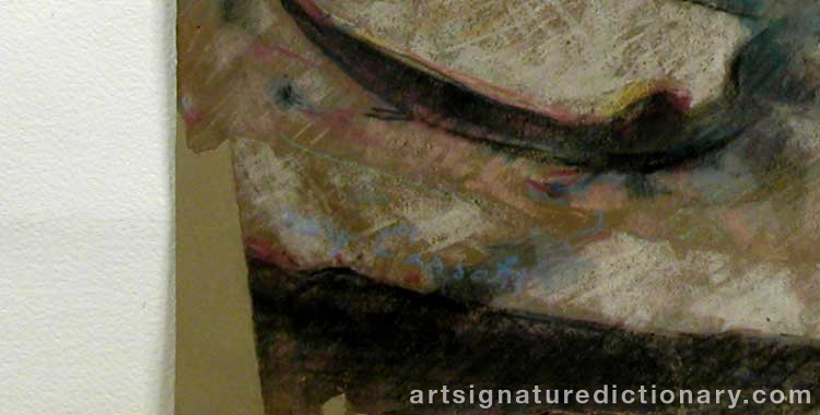 Close-up details showing Mary Stevenson CASSATT signature forgery characteristics