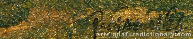 Authentic signature by Per FREDRIKS on artwork