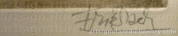 Authentic signature by Johnny FRIEDLÄNDER on artwork